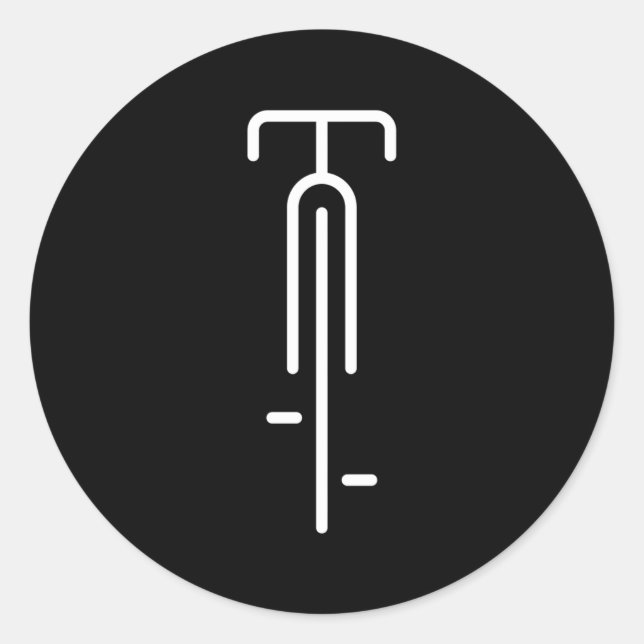 Minimalist Bicycle Classic Round Sticker (Front)