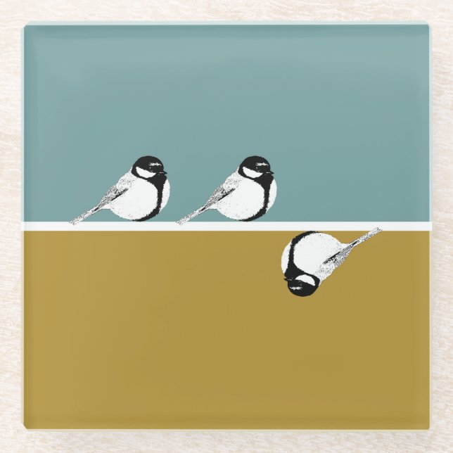 Minimalist Bird Design Coaster (Front)