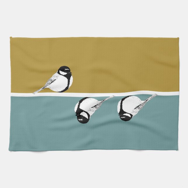 Minimalist Bird Design Kitchen Towel (Horizontal)