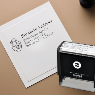 Minimalist Birth Doula Logo Self-inking Stamp