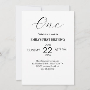 Minimalist birthday card with photo