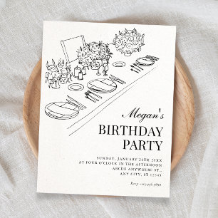 Minimalist birthday invitation