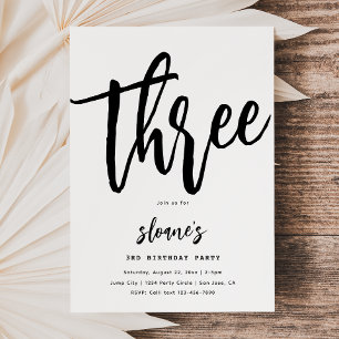 Minimalist Birthday Invitation Simple Birthday