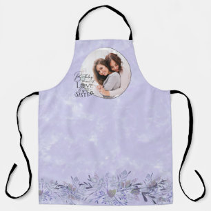 Minimalist Birthday Photo Calligraphy Sister Apron