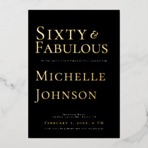 Minimalist Black 60 & Fabulous Birthday Party