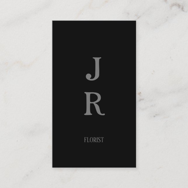 Minimalist black and grey business card (Front)