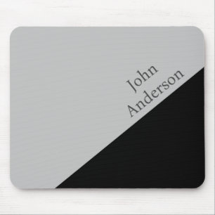 Minimalist Black and Grey Colour Block Distressed Mouse Pad