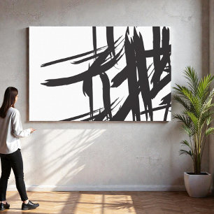 Minimalist Black and white abstract wall art