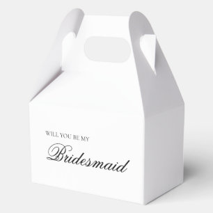 Minimalist Black and White Bridesmaid Proposal Box
