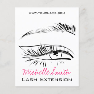 Minimalist Black and White Brow Bar Lash Artist  Flyer