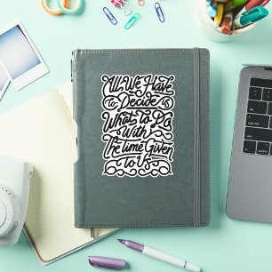 Minimalist Black and White Calligraphy Quote