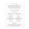 Minimalist Black and White Classic Wedding Program