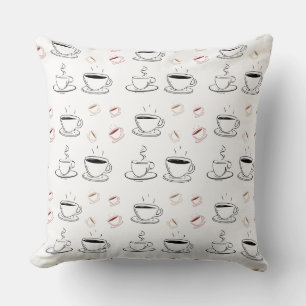 Minimalist Black and White Coffee Mug Cushion