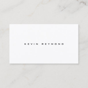 minimalist black and white elegant business card