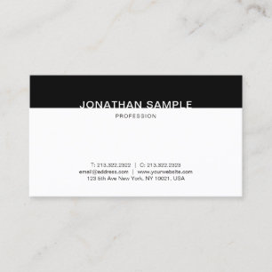 Minimalist Black And White Elegant Cool Template Business Card