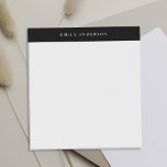 Minimalist Black and White Elegant Monogram Notepad<br><div class="desc">Create your own personalized notepad with elegant monogram name and minimalist black and white color design.</div>