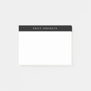 Minimalist Black and White Elegant Monogram Post-it Notes