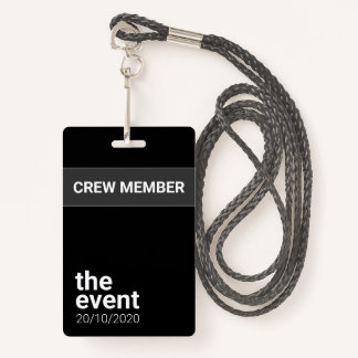 Minimalist Black and White Event ID Badge