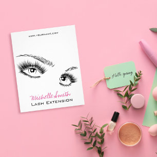 Minimalist Black and White Eyelashes Chic Makeup Flyer