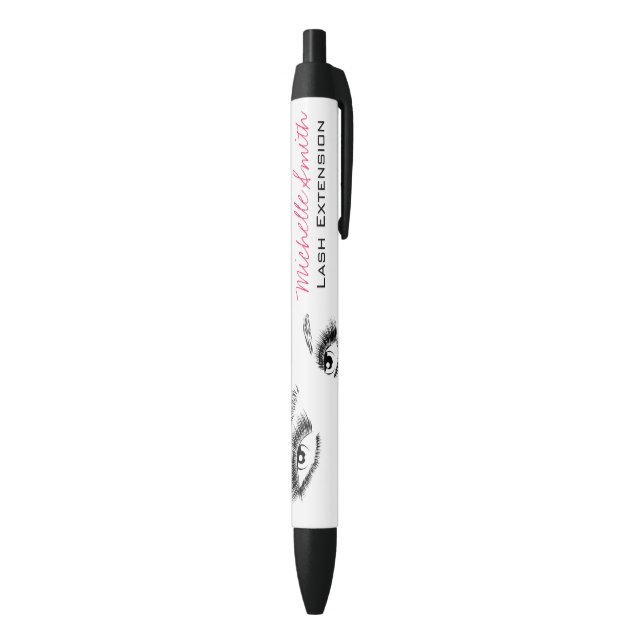 Minimalist Black and White Eyelashes Chic Makeup Ink Pen (Bottom (Vertical))