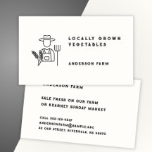 Minimalist Black and White Farmers Market
