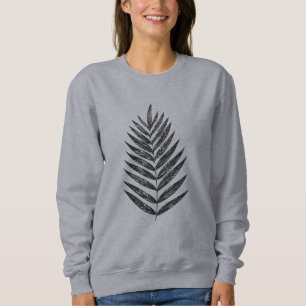 Minimalist Black and White Fern Drawing  Sweatshirt