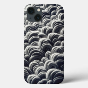 Minimalist Black and White Fibre Flow Phone Case 