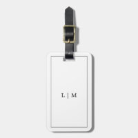 Minimalist Black and White Initial Simple Monogram