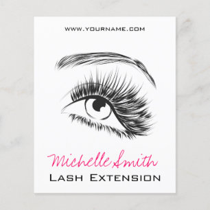 Minimalist Black and White Lash Extension Makeup Flyer