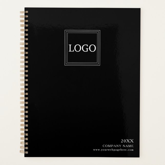 Minimalist Black and White Logo Planner (Front)
