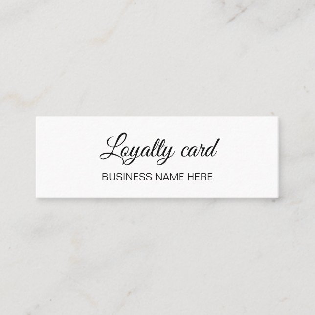 Minimalist black and white loyalty card (Front)