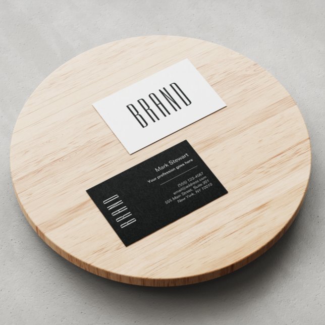 Minimalist black and white modern EMPIRE font Business Card (Creator Uploaded)