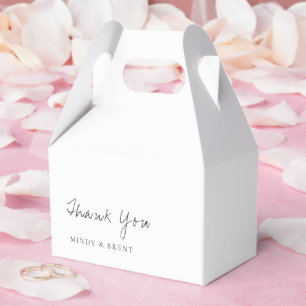 Minimalist Black and White Modern Wedding Favour Box