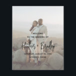 Minimalist Black and White Modern Wedding Program<br><div class="desc">Modern wedding program featuring a simple design with your names in an elegant script typography and your event details in a minimalist sans serif font over your favourite photo. The design has a sheer overlay to allow the text to show up over your picture and may be removed in the...</div>