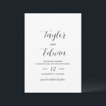 Minimalist Black and White Modern Wedding Save The Date<br><div class="desc">Minimalist and modern design.</div>