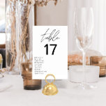 Minimalist Black and White Modern Wedding Table Number<br><div class="desc">Elevate your wedding reception decor with our Minimalist Black and White Modern Wedding Table Numbers, a sleek and stylish addition that seamlessly blends contemporary design with timeless elegance. Each table number in this collection features a minimalist black and white colour scheme, exuding sophistication and versatility to complement any wedding theme...</div>