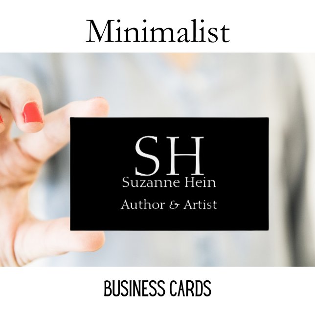 Minimalist Black and White Monogram Business Card (Creator Uploaded)