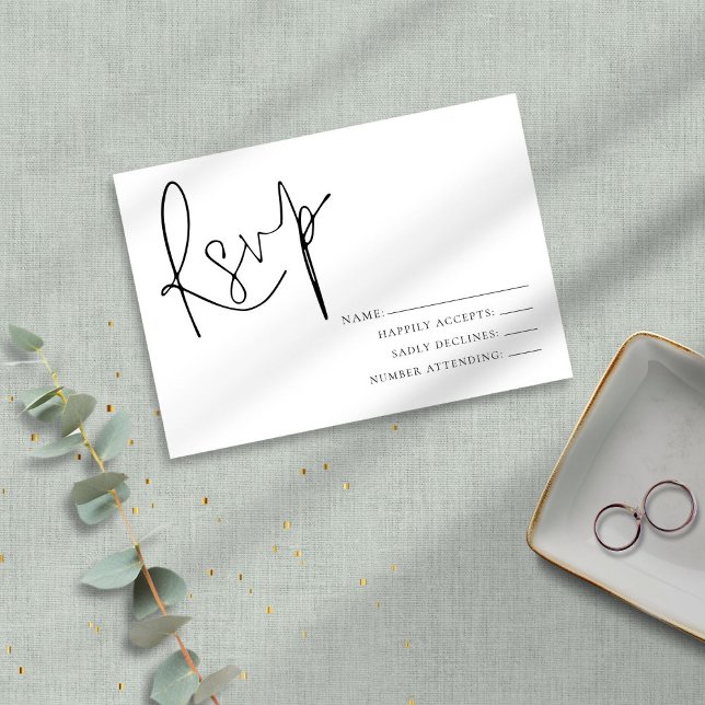 Minimalist Black and White Occasion Party RSVP (Creator Uploaded)