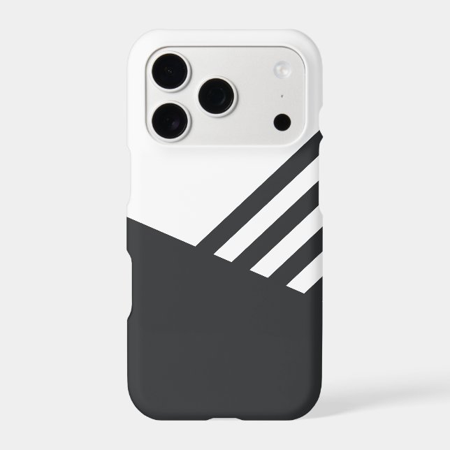 Minimalist Black and White Phone Case (Back)