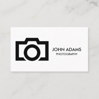 Minimalist Black and White Photography Business Card