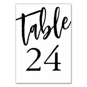 Minimalist Black and White Table 24 Table Number