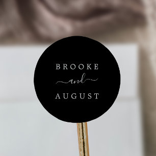 Minimalist Black and White Wedding Envelope Seals