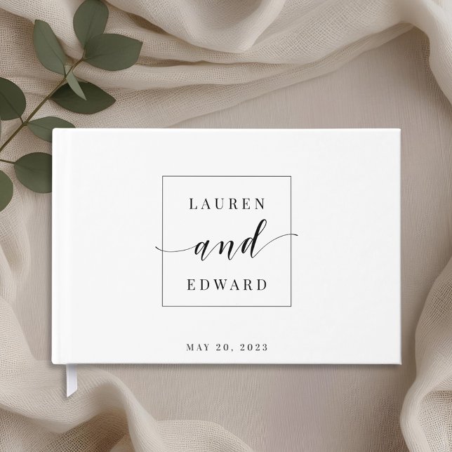 Minimalist Black and White Wedding Guest Book (Creator Uploaded)