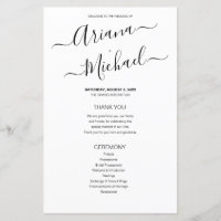 Minimalist Black and White Wedding Names Script Pr