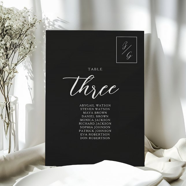 Minimalist Black and White Wedding Seating Chart (Creator Uploaded)