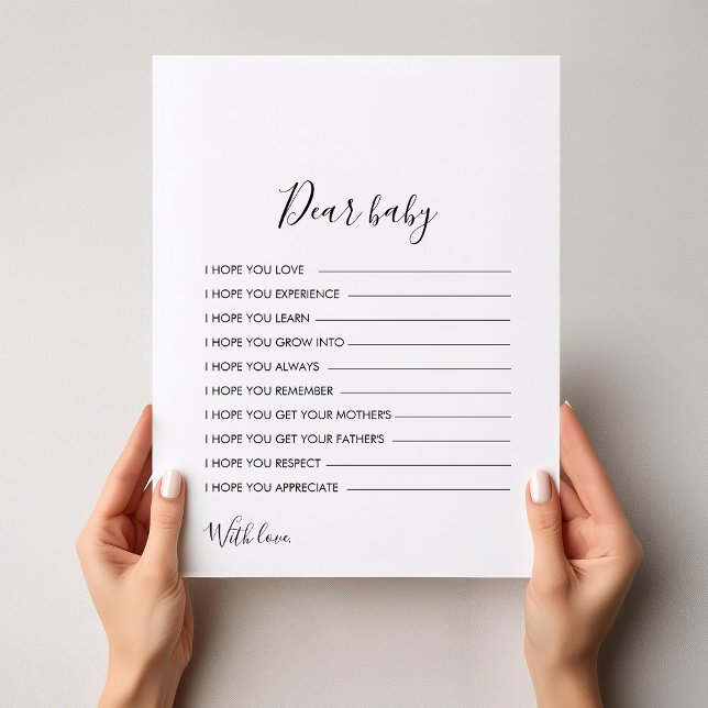 Minimalist Black and White Wishes for Baby (Creator Uploaded)