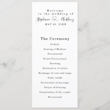 Minimalist Black and White With a Heart Wedding