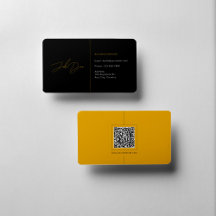 Minimalist Black and Yellow Business card