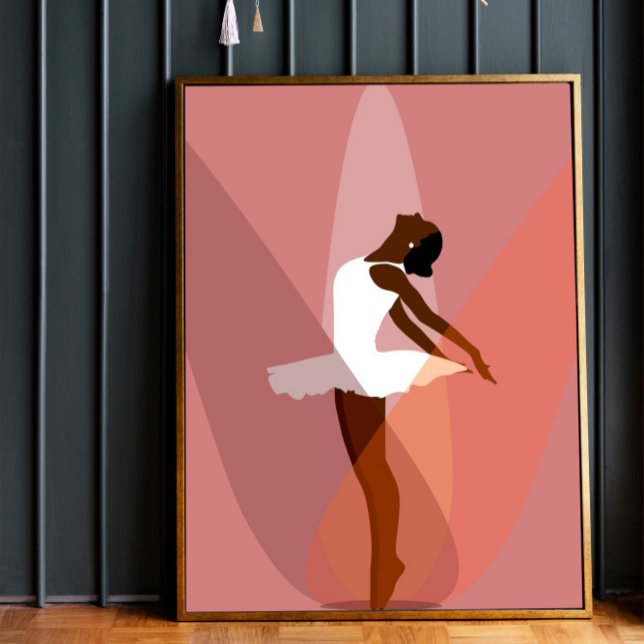 Minimalist Black Ballerina African American dancer Poster (Creator Uploaded)