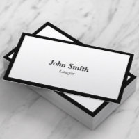 Minimalist Black Border Elegant Lawyer